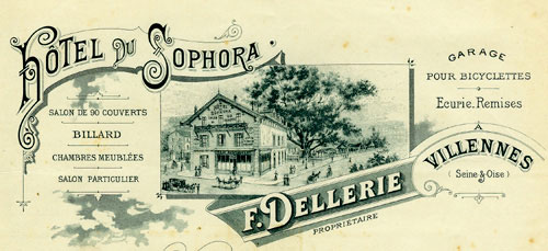 En-tête de l'hôtel Sophora, maison Dellerie