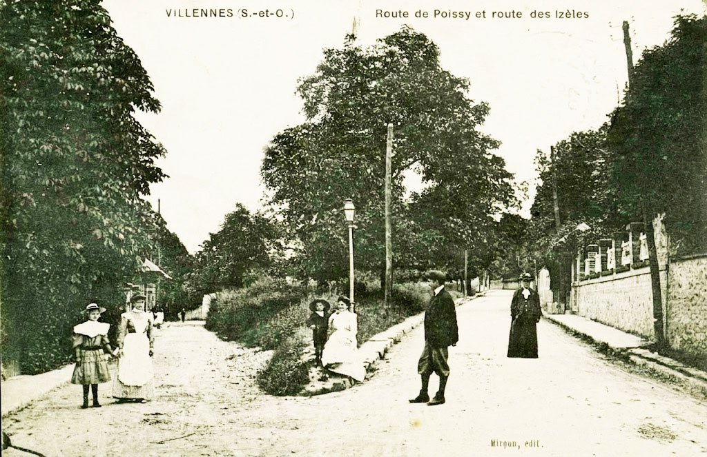 Angle des rues des Izèles et de Poissy vers 1917