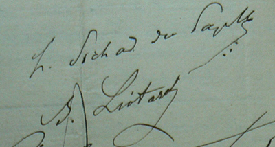 Signature d'Hippolyte Pichard du Page