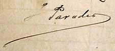 Signature de Jean Baptiste Paradis