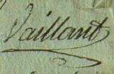 Signature d'Antoine Vaillant