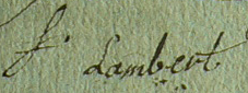 Signature de François Lambert