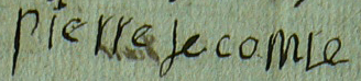 Signature de Pierre Le Comte