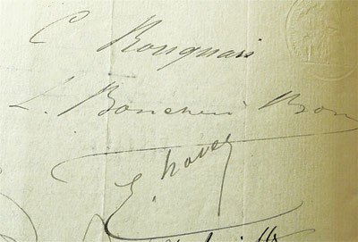Signatures Bouchené et Havez