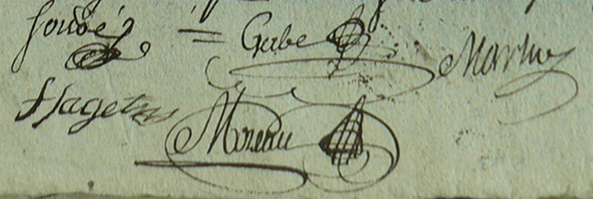 Signatures du procès-verbal du cambriolage de l'église