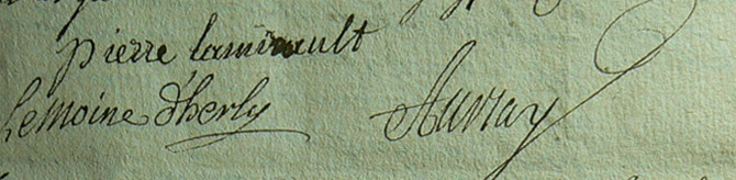 Signatures de l'interrogatoire de Lamirault