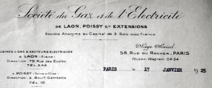 Logo de la Société du Gaz de Laon, Poissy et Extensions