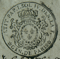 Tampon de la généralité de Paris, 1774