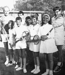 L'école de tennis en 1966.