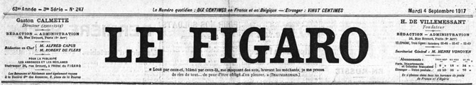 Titre du journal Le Figaro