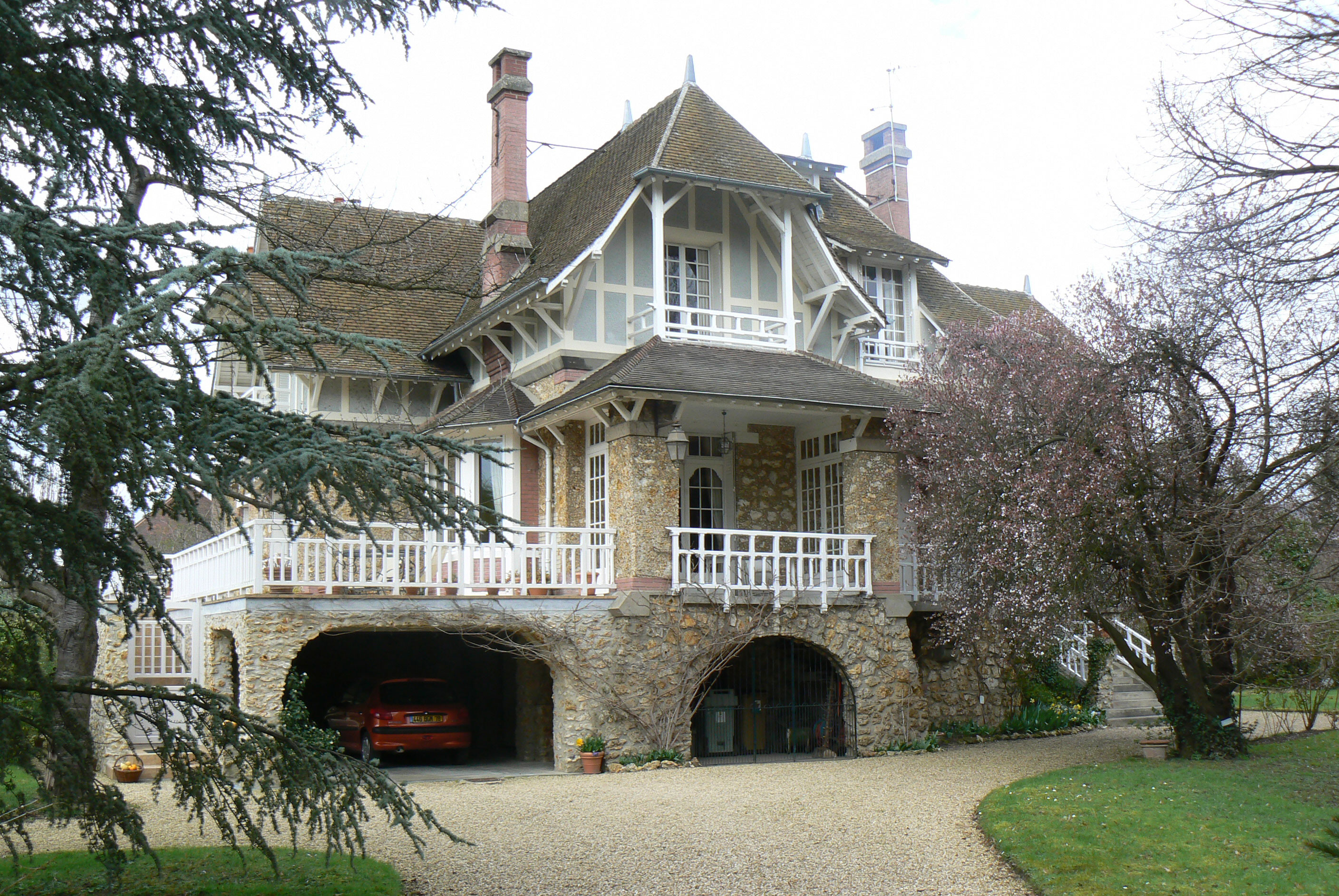 Façade de la villa.
