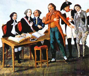 Réquisition de jeunes gens pour la guerre de Vendée.